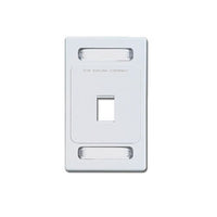 Keri Systems KFP-S-01-02-S 1-Opening Faceplate with Label Holder, Single Gang, White