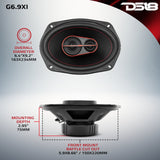 GEN-X 6x9' 3-Way Coaxial Speakers | 60W RMS 4-Ohm - detail view | Silarius
