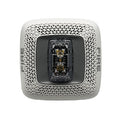 Gentex GSSW Speaker / Strobe with Selectable Candela LED Strobe and Universal Mount, Red Lens, White Body
