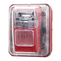 Gentex WGES24-75PWRLP WGES Series Low Profile Evacuation Outdoor Strobe, Wall Mount, 75 cd, No Lettering, Red