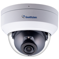 GeoVision GV-TDR8805 8MP H.265 Super Low Lux WDR Pro IR Mini Rugged Dome IP Camera, 2.8mm Fixed Lens, White