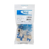 ICC IC107F5TIV Keystone Jack, 10-Pack CAT5E High-Definition Modules, Ivory