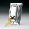 Da-Lite 98837 Locking Switch Cover Plate, Brushed Stainless Steel