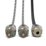 Level 3 RCA 100% Copper OFC Y Connector 1 FEMALE to 2 MALE - BLACK / RED Kit - detail view | Silarius