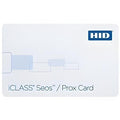 HID 5105PGGNNN Composite iCLASS Seos + Prox Smart Card, 16 K Bytes, Dual-Frequency, Gloss White