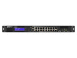 QNAP QGD-1600-4G-US 16-PORT 1GbE Switch with 2 RJ45 and SFP+ Combo Port with Intel Celeron J411 Processor and 4GB DDR4 RAM NAS