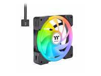 Thermaltake CL-F167-PL12SW-A SWAFAN EX ARGB 12 Black Cooling Fan, Magnetic Connection with Swappable Reversable Blades, 120mm