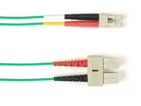 Black Box FOCMPM4-SCLC-GN-10 OM4 MM FO Patch Cable Duplx, Plenum, Green, Sclc, 10 Feet (3M)