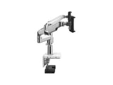Humanscale X2M2-CBWETBETB12NA M/Flex 2.1 with M/Connect 2 for Dual Monitors - 12 Post - Polished Aluminum with White Tri