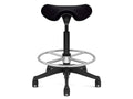 Humanscale F500GCF57FSKNSC Freedom Active Pony Stool with Bar Height Cylinder - Navy Corde 4 Fabric