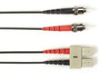 Black Box FOLZH62-STSC-BK-17 62.5 MM FO Patch Cable Duplx, Lszh, Black, Stsc, SCLC 17 FT (5M)