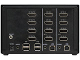 SmartAVI SM-EDPN-2Q-S 4K60 DisplayPort, 2-Port, Quad-Head, KVM Switch with Emulation, Audio and USB 2.0 Support.