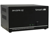 SmartAVI SM-EDPN-2Q-S 4K60 DisplayPort, 2-Port, Quad-Head, KVM Switch with Emulation, Audio and USB 2.0 Support.