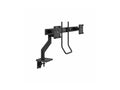 Humanscale M82HBB M8.1 for Dual Monitors with Crossbar and Handle Black with Black Trim