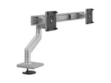 Humanscale M81NTNBSB2G M8.1 with Bolt-through Mount for DUAL Monitors with Crossbar - Silver with Gray TRIM - Gray 100MM X 100MM VESA Bracket