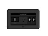 Crestron FT2-202-MECH-PTL-B FlipTop FT2 Series Cable Management System, 202 Size, Mechanical, Pass-Through Lid, Black