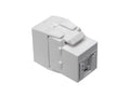 Eaton Tripp Lite N238-001-GY-TF Keystone Jack Cat6/Cat5e, RJ45, Shuttered, Dust Cap - Toolless, PoE/PoE+ Compliant, White, TAA
