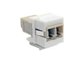 Eaton Tripp Lite N455-000-WH-KJ Duplex Multimode Fiber Coupler, Keystone Jack - LC to LC, White