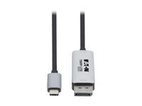 Eaton Tripp Lite U444-006-DP8SE USB-C to DisplayPort 1.4 Active Adapter Cable (M/M), UHD 8K, Black/Silver, 6 ft. (1.8 m)