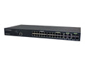Lantronix SM24TBT4SA-NA Managed switch with 24 (10/100/1000BASE-T) ports with 16 PoE+ ports and 8 PoE++ ports & 4 Combo 100/1000 RJ-45/SFP ports with -NA power cord