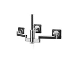 Humanscale X2NM0NCWNTD8TD8TD18 M/Flex for Triple Monitors, No Mount, 18 Post, Polished Aluminum with White Trim