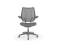 Humanscale L113VA14K158XFSSNSC Liberty Task Chair with Silver Frame, Platinum Dash Mesh, Shale Lotus Fabric, and Adjustable Arms