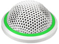 Shure MX395W/BI-LED-TA BI-DIRECT Button Mic, White W/ LED TAA