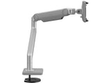 Humanscale M21NTNBSBTS M2.1 Monitor Arm with Bolt-Through Mount, Angled and Dynamic Link, Offset VESA Play in Gray, Silv