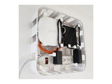 Oberon 1019-SM Surface Wall Mounted Plastic Access Point Enclosure and Cable Organizer with Low-Profile Snap-on Cover