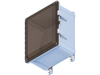 Oberon 1026-1084-C 10IN (254 mm) NEMA 4X Plastic Wi-Fi Access Point Enclosure with Hinged Clear Door