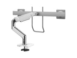 Humanscale M82BRBC M8.1 Dual Monitor Arm, Crossbar with Handle, Angled/Dynamic Links, Grey 100x 100mm VESA