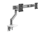 Humanscale M82BSWD M8.1 Dual Monitor Arm, Crossbar, Angled/Dynamic Links, Grey 100x100mm VESA