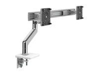 Humanscale M82BSWD M8.1 Dual Monitor Arm, Crossbar, Angled/Dynamic Links, Grey 100x100mm VESA