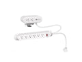 HAT Design Works PWRG-ACC-TD-STRP-WH Reya Surface Mounted Power Module + Power Strip, White, 65W, 8 power receptacles, 1 USB-A, 2 USB-C