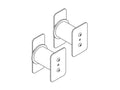 Chatsworth 12766-E02 Fiber Management Spools; 5 IN L; Glacier White; Pkg of 2