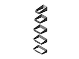 Chatsworth 13934-757 Velocity Cable Ring Kit, 12 inches W X 7 ft H Manager, 7 Rings, Black