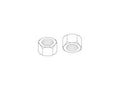 Chatsworth 20142-071 Hex Nuts 1/4-20 Gold