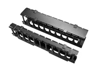 Chatsworth 30131-E23 Universal Horizontal Cable Manager-Single Sided; 23 IN W x 5.22 FT H; Glacier White