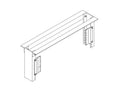 Chatsworth 31410-E00 Rack Panel Adapters (Pair); 1.71 IN H; Glacier White; 23 IN to 19 IN ; 1 RMU