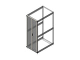 Chatsworth 39861-703 Double Perforated Metal Rear Door for ZetaFrame Cabinet; for 45U x 23.6INW (600 mm) Cabinet; Black