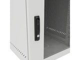 Vertiv GL24WMCMM-W-SC-00-00 WM Premium 12Ux24x32 Gray, Rails feature a horizontal/vertical cable tie down pattern and provisions for optional cable management D rings