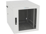 Vertiv GL24WMCMM-W-SC-00-00 WM Premium 12Ux24x32 Gray, Rails feature a horizontal/vertical cable tie down pattern and provisions for optional cable management D rings