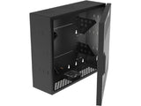 Vertiv GL24WLP-B-SH-AF WLP WM 6-10 Ux27x10 Fan Gray, Multiple nominal concentric conduit knockouts on top, bottom, sides, and back