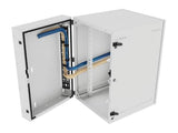 Vertiv GL36WMCMP-W-SE-00-CM WM Premium 19Ux24x32 Gray - Offset mounting rails create nearly 3.5 in of dedicated cable management space between the rail and side