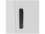 Vertiv GL48WMCMS-W-SE-00-CM WM Premium 25Ux24x32 Gray, Rails feature a horizontal/vertical cable tie down pattern and provisions for optional cable management D rings