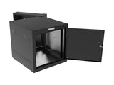 Vertiv GL24WDS-B-00 WD WM 11UX24X32 SOLID BLACK - Reversible mounting for left-hand or right-hand opening - Locking front door