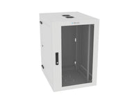 Vertiv GL36WMCMP-W-SH-AF-00 WM Premium 19Ux24x32 Gray - Offset mounting rails create nearly 3.5 in of dedicated cable management space between the rail and side