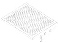 Vertiv 7206-14 Stationary Shelf 2U 14in D 80 lb cap