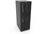 Vertiv GL840CL-3042-2MM Colo Cabinet 2x21U 30in 42in Black, Dedicated vertical cable management raceways to each bay cannot be accessed from other compartments