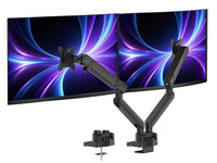 SIIG CE-MT2U12-S2 Dual 38IN Mechanical Spring Monitor Arm Top Mount-Black